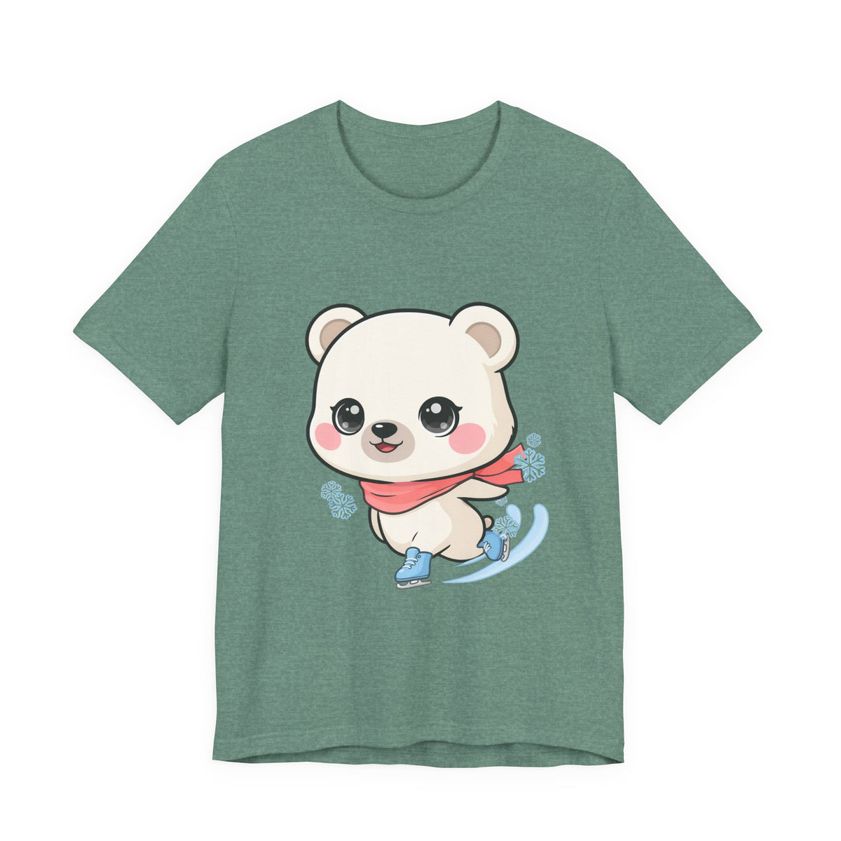 Kawaii Ice Skating Polar Bear Tee for Winter Gift Giving