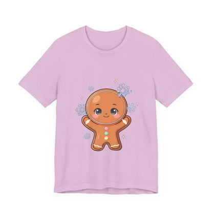 Kawaii Gingerbread Man T-Shirt for a Cozy Christmas Mood