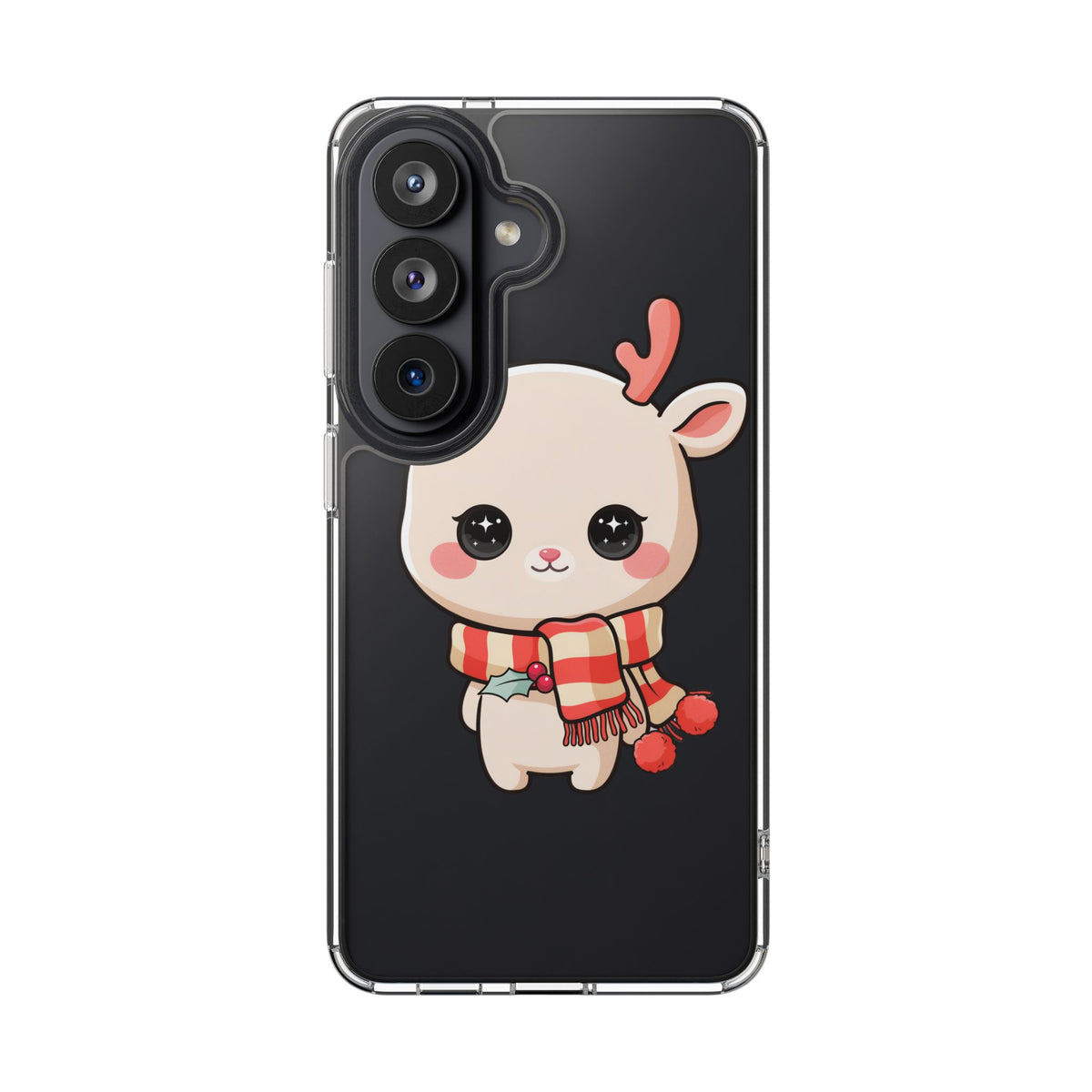 Christmas Reindeer Phone Case, Cute Kawaii Holiday Gift