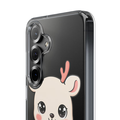 Kawaii Christmas Reindeer Clear Phone Case Gift