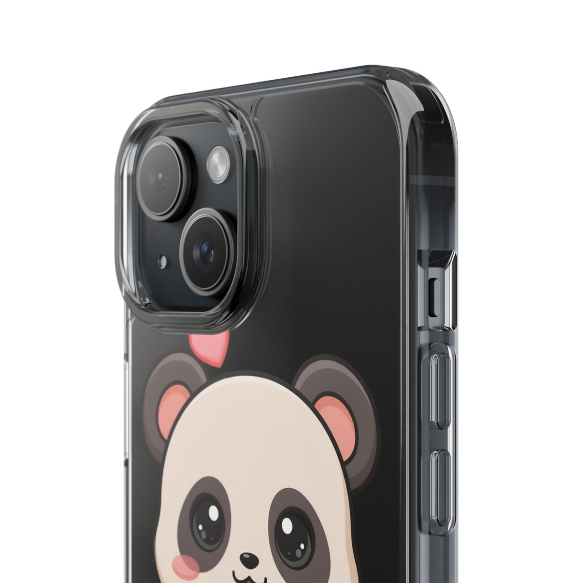 Kawaii Panda Sushi Phone Case, Clear Impact-Resistant Case