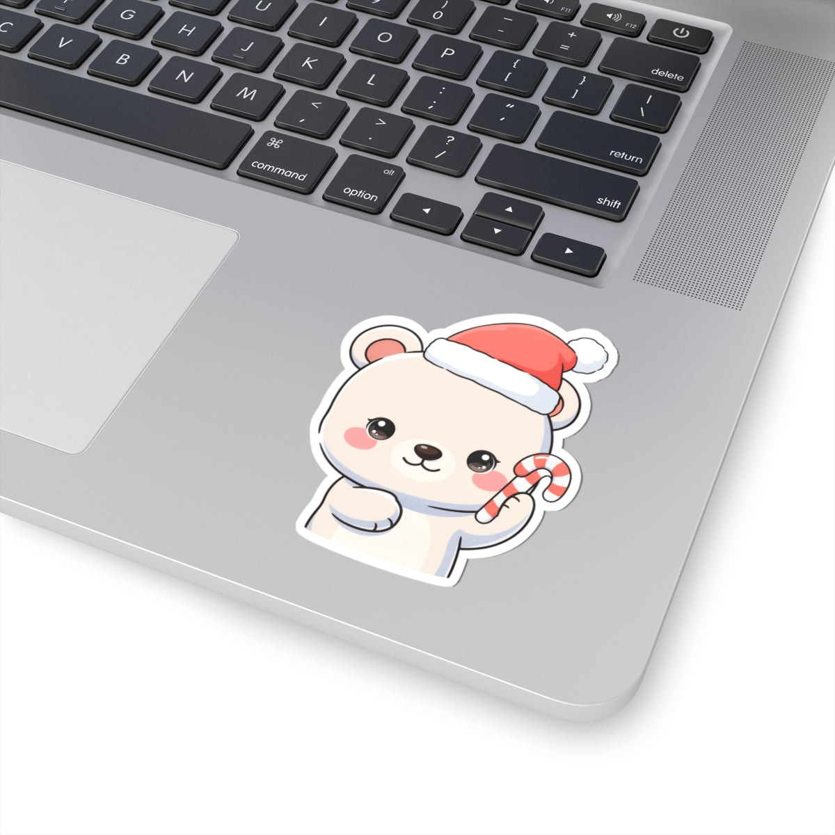 Christmas Polar Bear Sticker, Cute Kawaii Holiday Gift