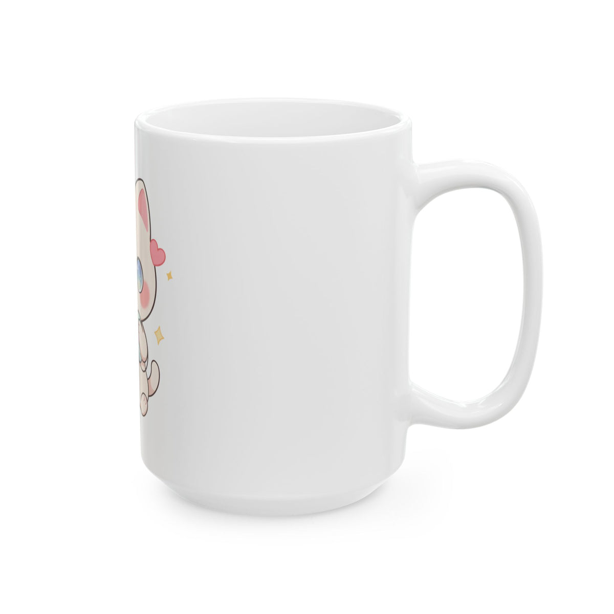 Kawaii Gamer Cat Mug, Cute Video Game Cat Ceramic Coffee Mug