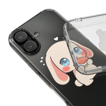 Kawaii Bunny Sushi Phone Case, Clear Impact-Resistant