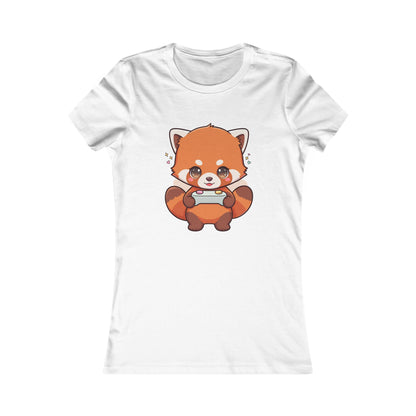 Red Panda Gamer Women's Tee – Cute Kawaii Gaming Shirt