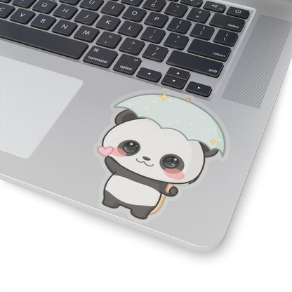 Kawaii Panda Umbrella Sticker for Cute Rainy Day Decor