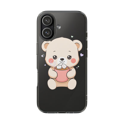 Kawaii Polar Bear Phone Case with Hot Cocoa