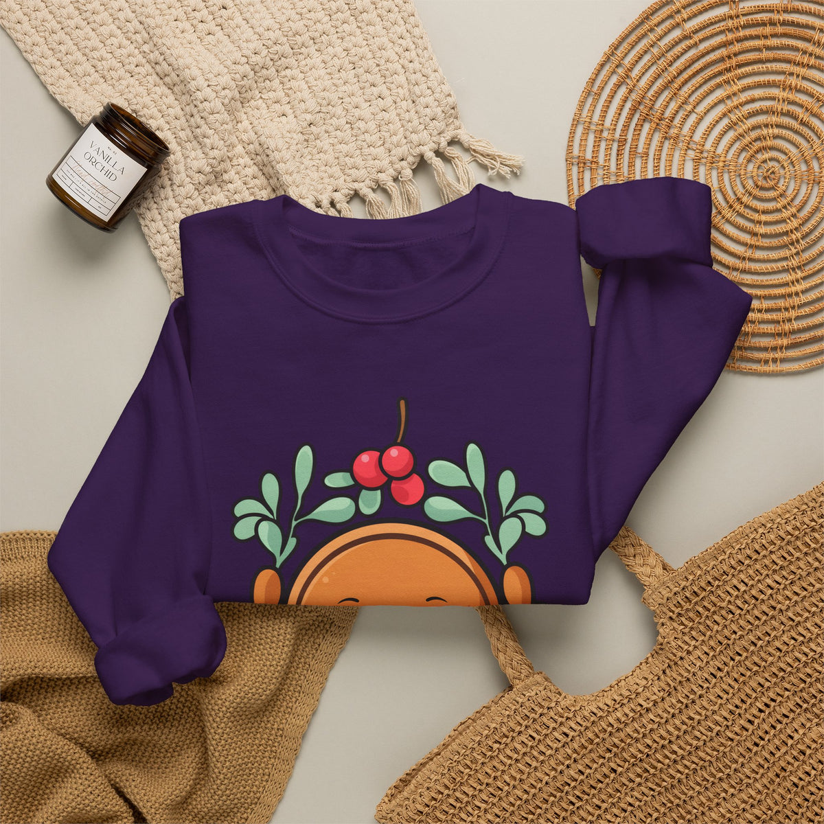 Kawaii Gingerbread Sweatshirt, Cute Christmas Crewneck