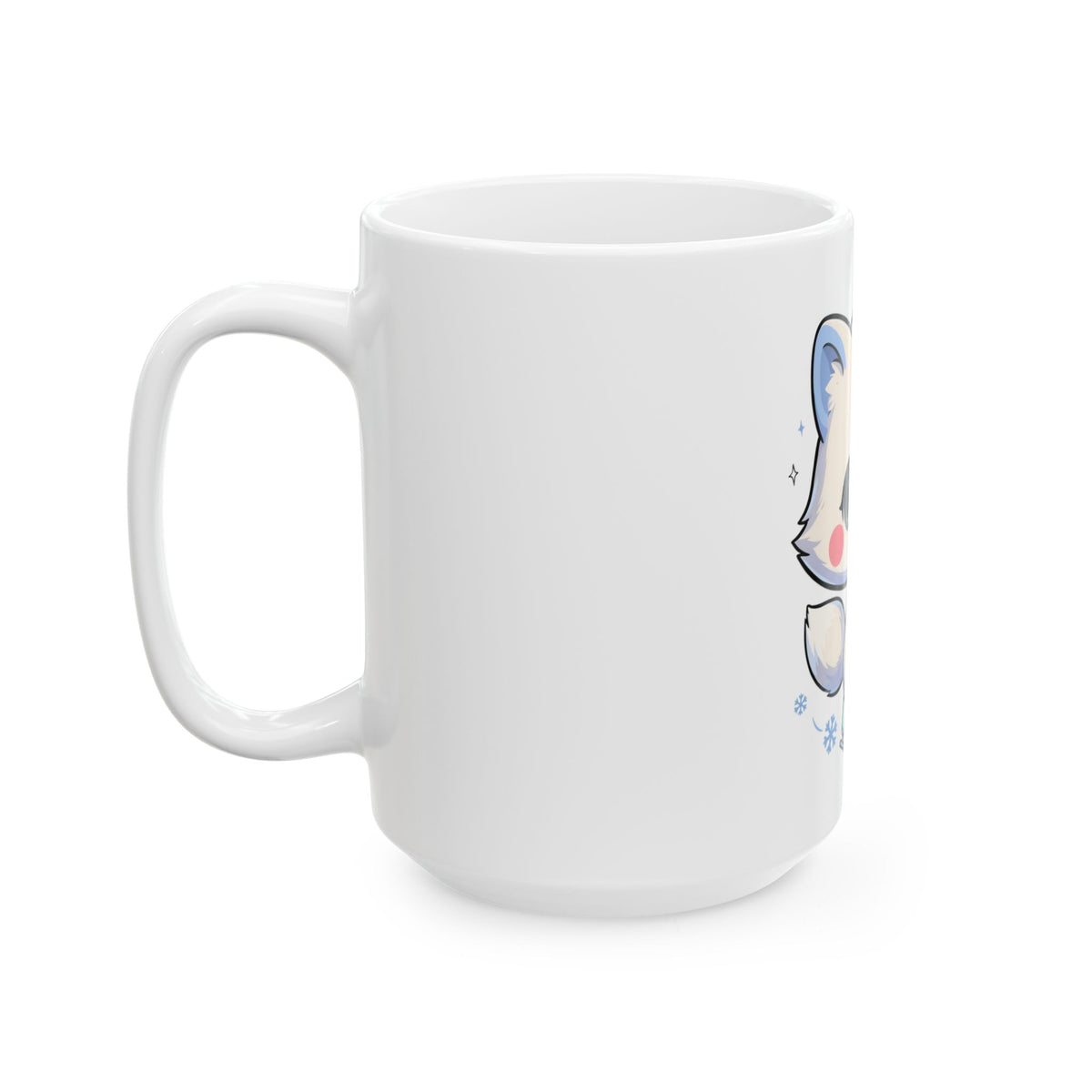 Kawaii Arctic Fox Mug for Cute Animal Lovers