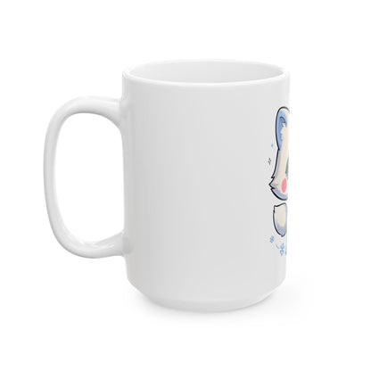 Kawaii Arctic Fox Mug for Cute Animal Lovers