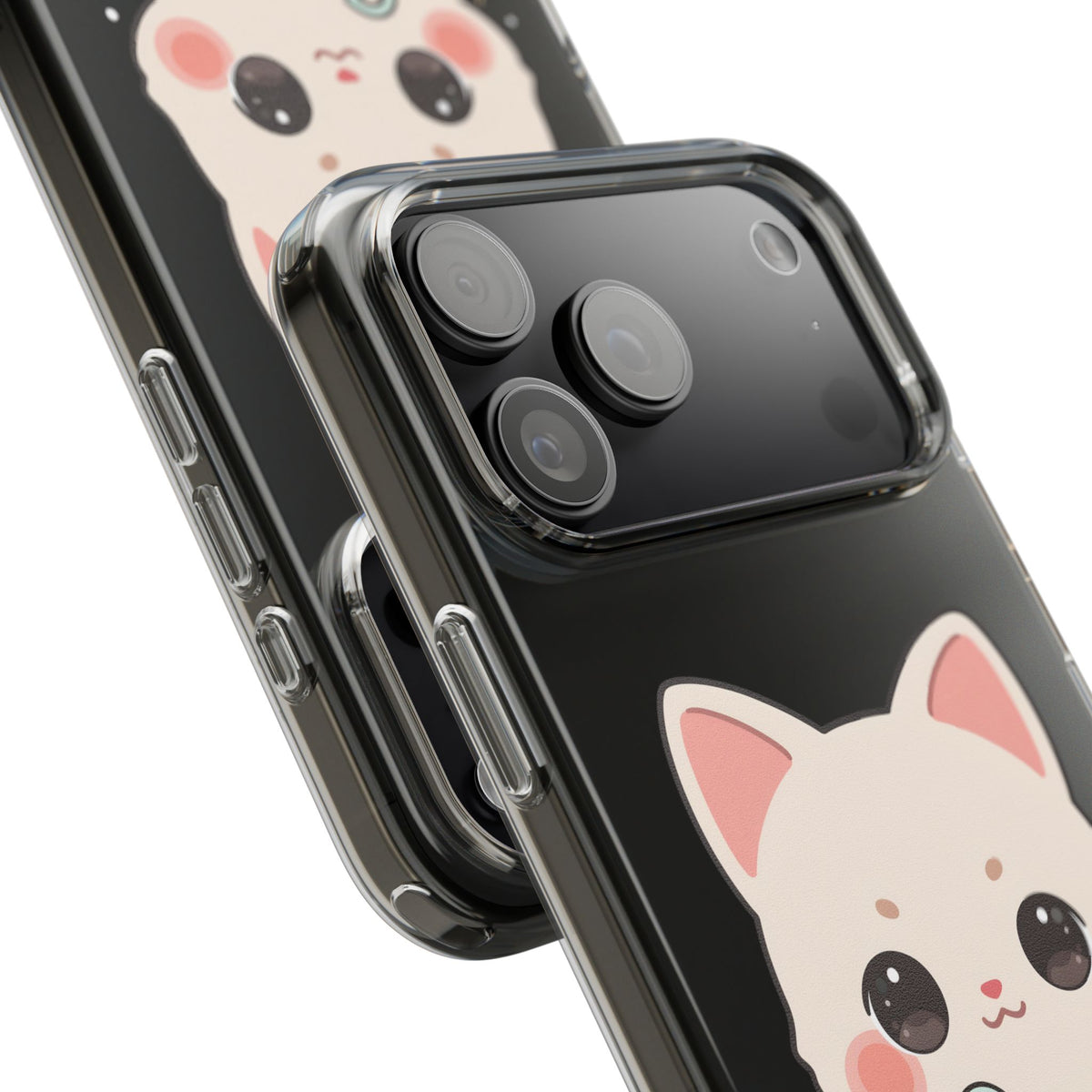 Kawaii Cat Phone Case, Cute Plant Lover Gift