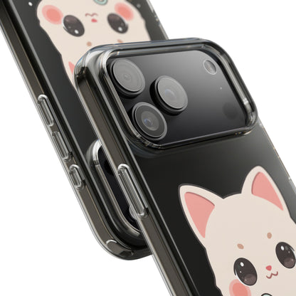 Kawaii Cat Phone Case, Cute Plant Lover Gift