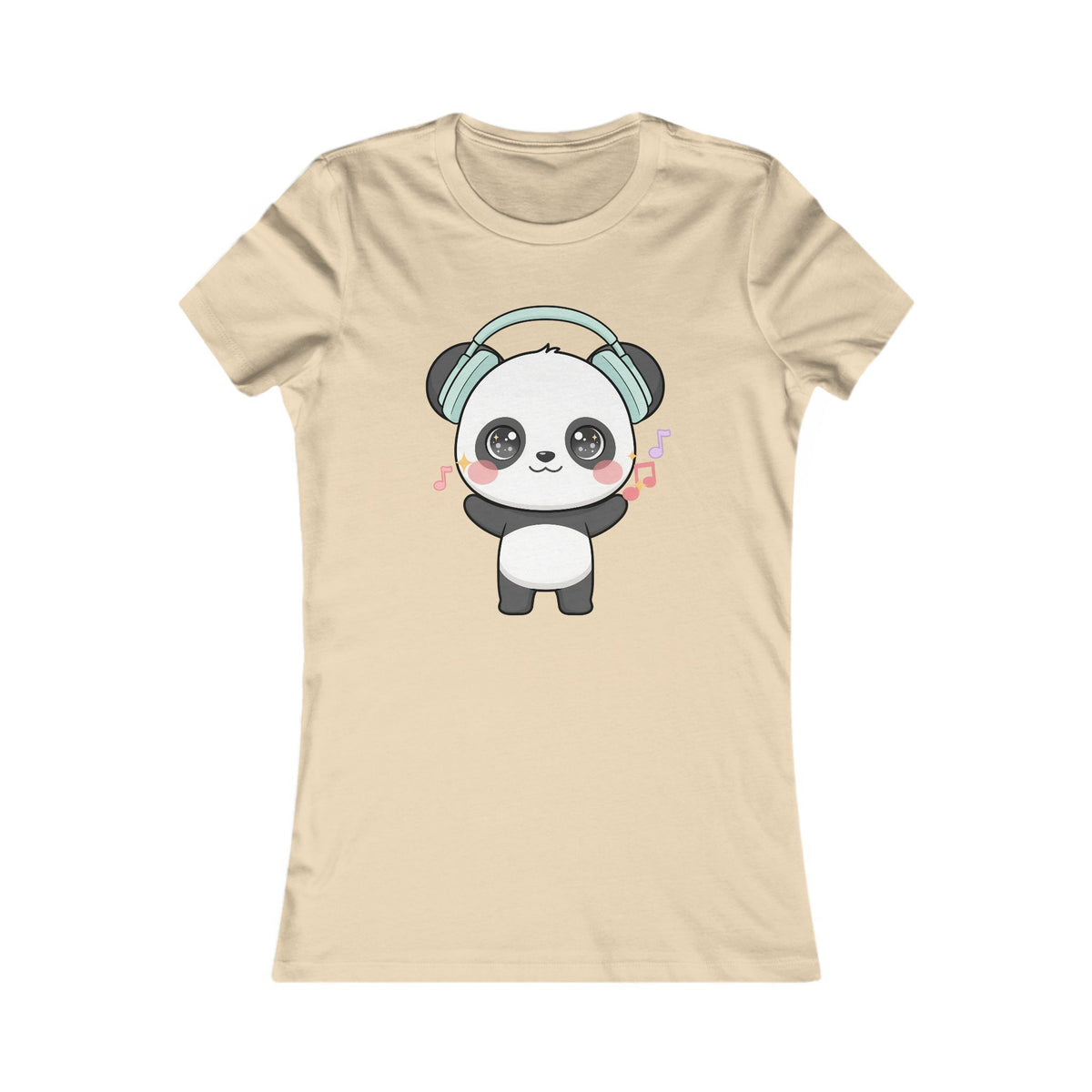 Kawaii Panda Music T-Shirt for Women