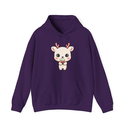 Kawaii Reindeer Hoodie, Cute Christmas Sweatshirt