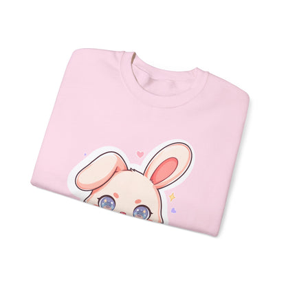 Kawaii Bunny Bubble Tea Sweatshirt, Cute Chibi Crewneck