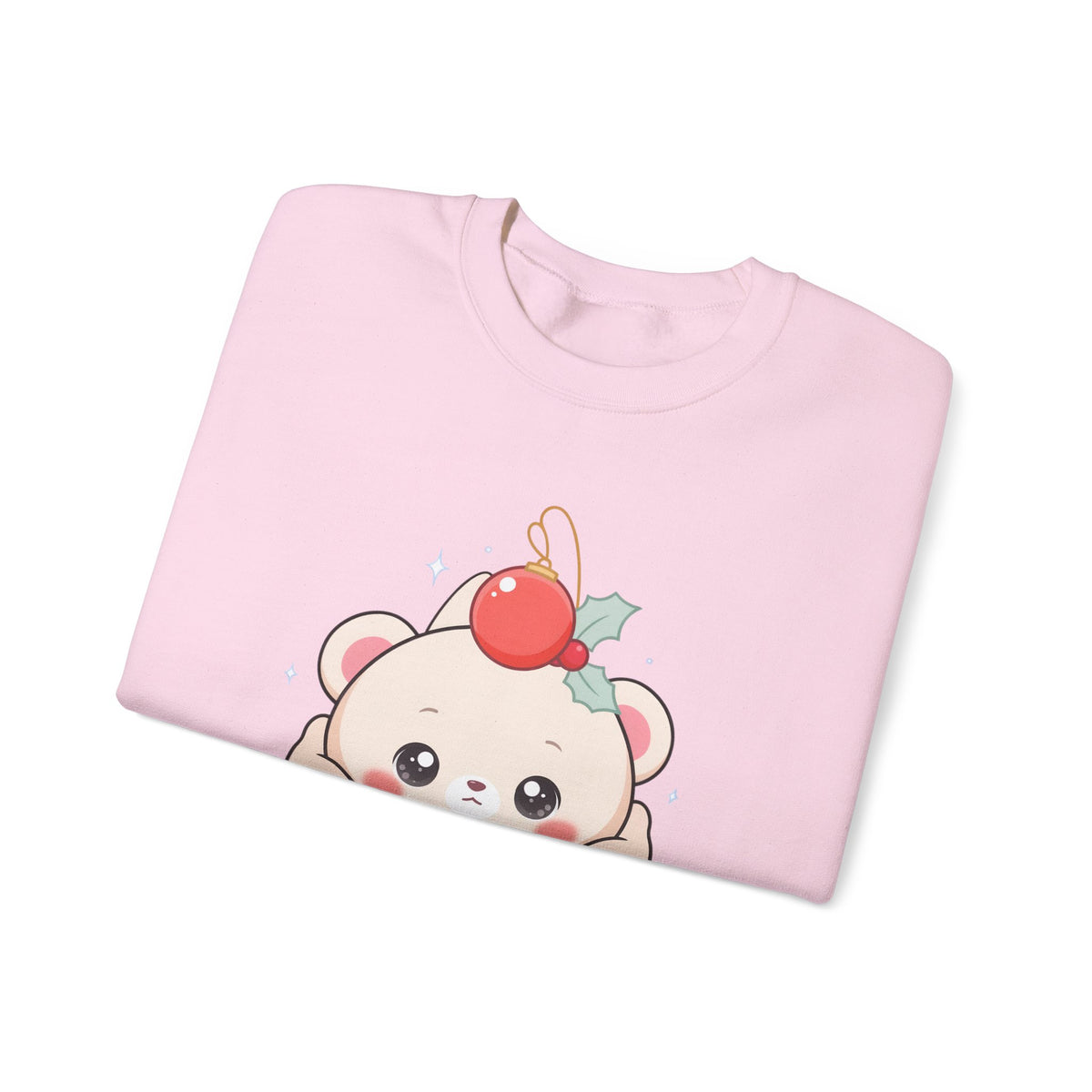 Kawaii Polar Bear Christmas Sweatshirt, Cute Holiday Crewneck
