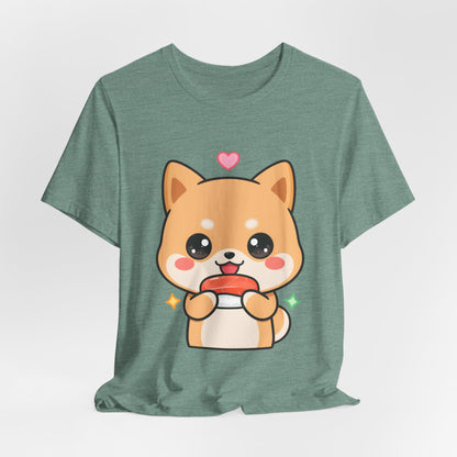 Kawaii Shiba Inu Sushi T-Shirt for Cute Food Lovers