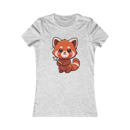Kawaii Red Panda Women's Tee for Art Lovers