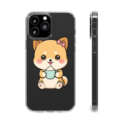 Kawaii Shiba Inu Phone Case with Latte