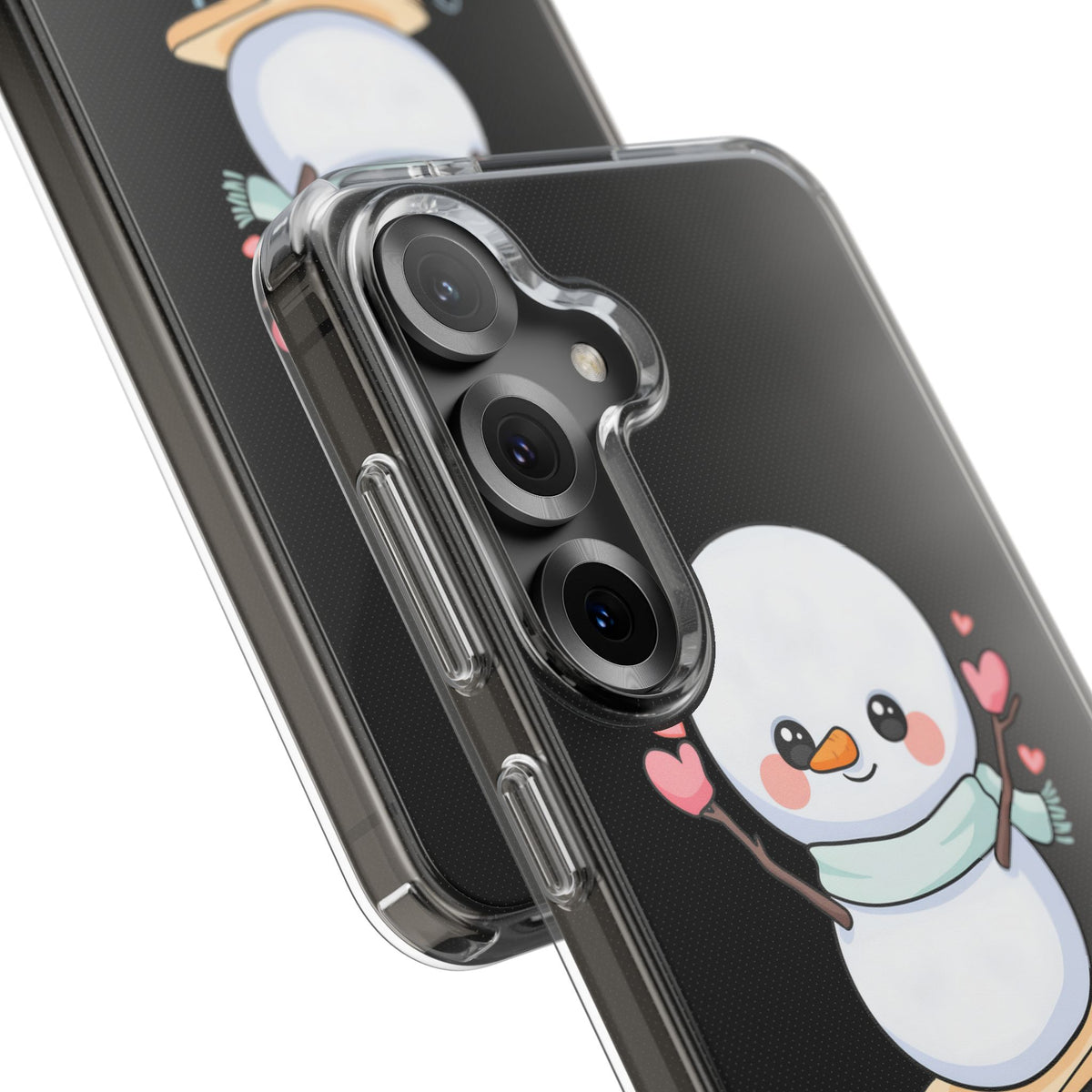 Kawaii Snowman Phone Case, Cute Winter Cheer