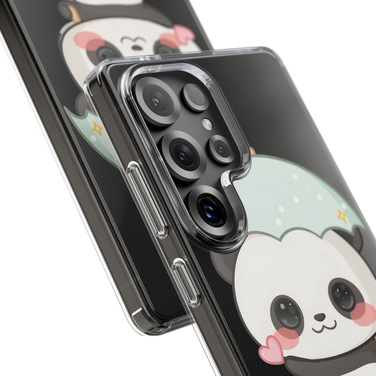 Kawaii Panda Clear Impact-Resistant Phone Case