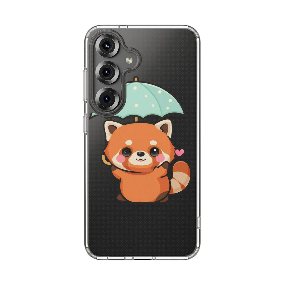 Kawaii Red Panda Clear Impact-Resistant Case