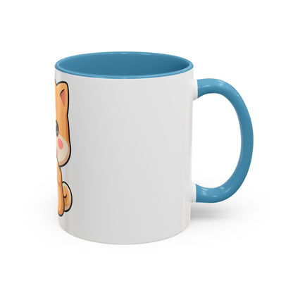 Shiba Inu Donut Mug, Kawaii Accent Coffee Mug