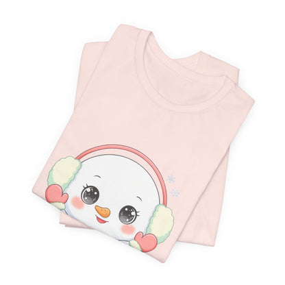 Kawaii Snowman T-Shirt for Cute Winter Style