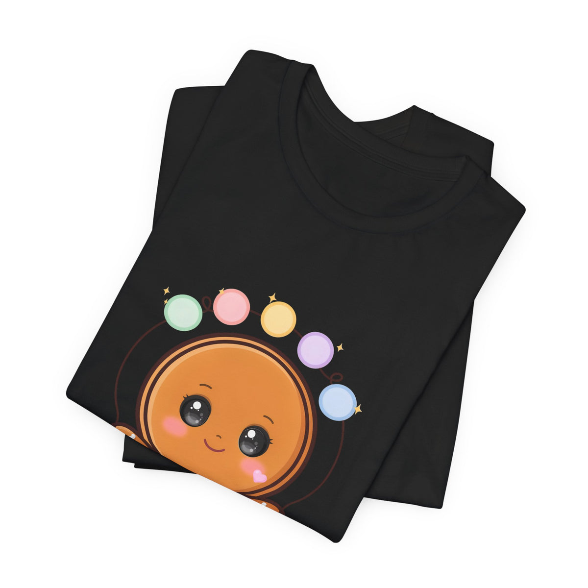 Kawaii Gingerbread Man Christmas T-Shirt, Cute Holiday Tee
