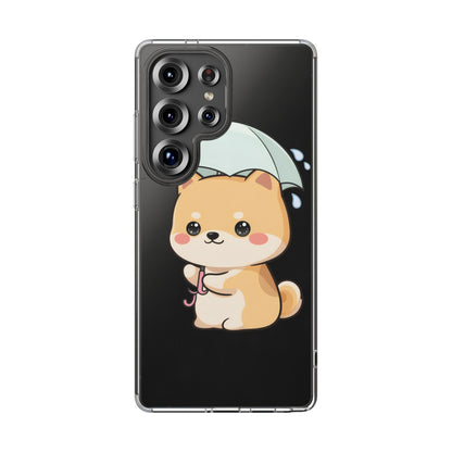 Shiba Inu Phone Case, Kawaii Rainy Day Pup
