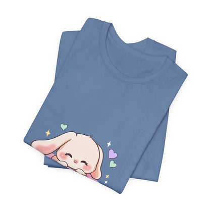 Kawaii Sleeping Bunny Tee, Cute Cloud Nap Unisex Shirt