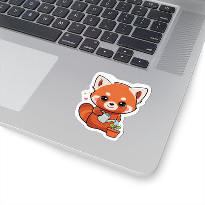 Red Panda Plant Lover Sticker for Gardening Gifts