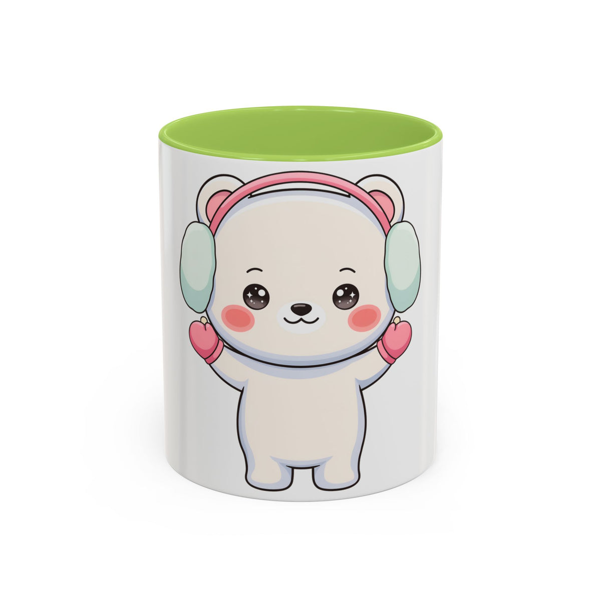 Kawaii Polar Bear Mug, Cute Winter Accent Coffee Mug