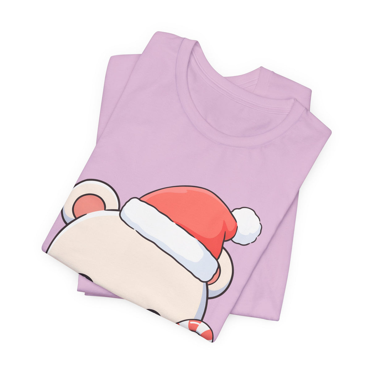 Kawaii Polar Bear Christmas Tee, Cute Holiday Gift