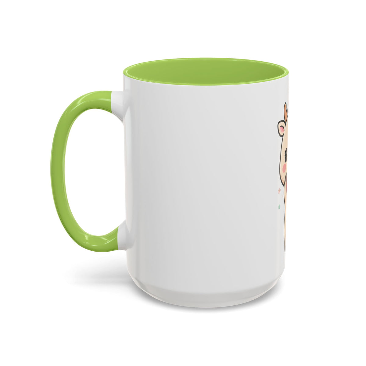 Kawaii Reindeer Christmas Accent Coffee Mug