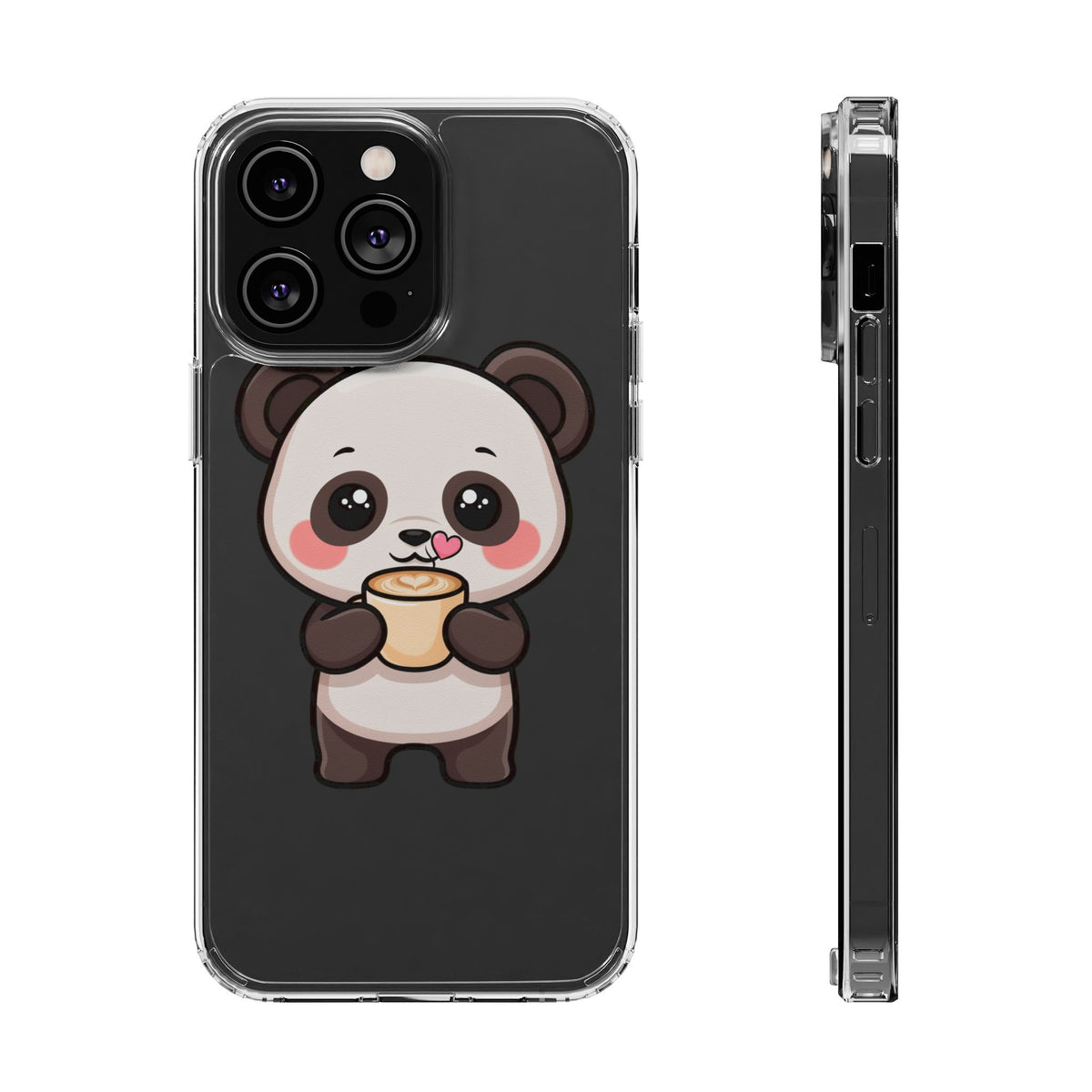 Kawaii Panda Latte Clear Impact-Resistant Case