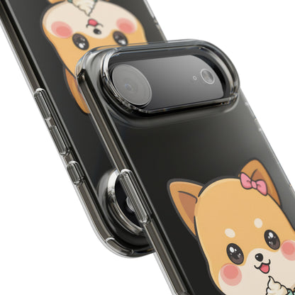 Kawaii Shiba Inu Phone Case with Latte