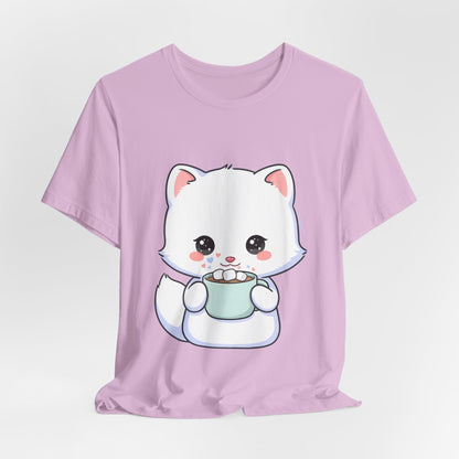 Kawaii Arctic Fox T-Shirt for Cozy Winter Gift Giving