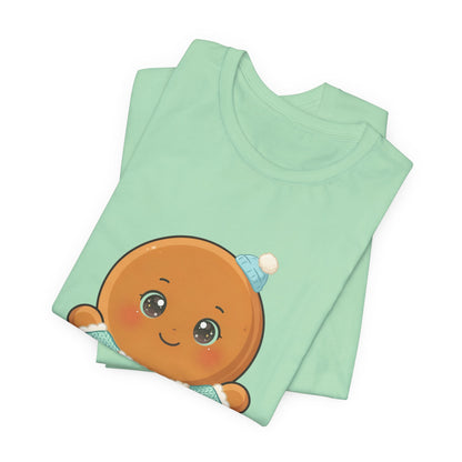 Kawaii Gingerbread Man Christmas Tee for Holiday Cheer
