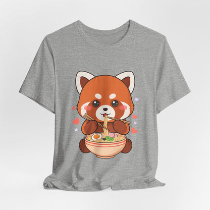 Kawaii Red Panda Ramen T-Shirt for Cozy Foodie Style