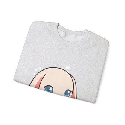 Kawaii Sushi Bunny Sweatshirt, Cute Chibi Crewneck