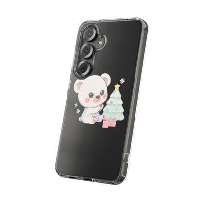 Christmas Polar Bear Phone Case, Kawaii Holiday Accessory