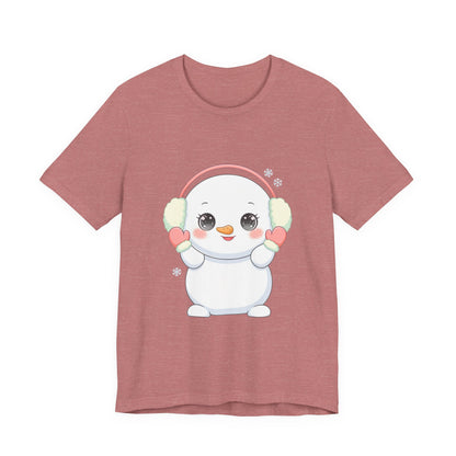 Kawaii Snowman T-Shirt for Cute Winter Style