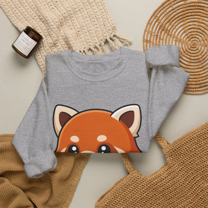 Kawaii Red Panda Skateboarding Sweatshirt, Cute Animal Gift