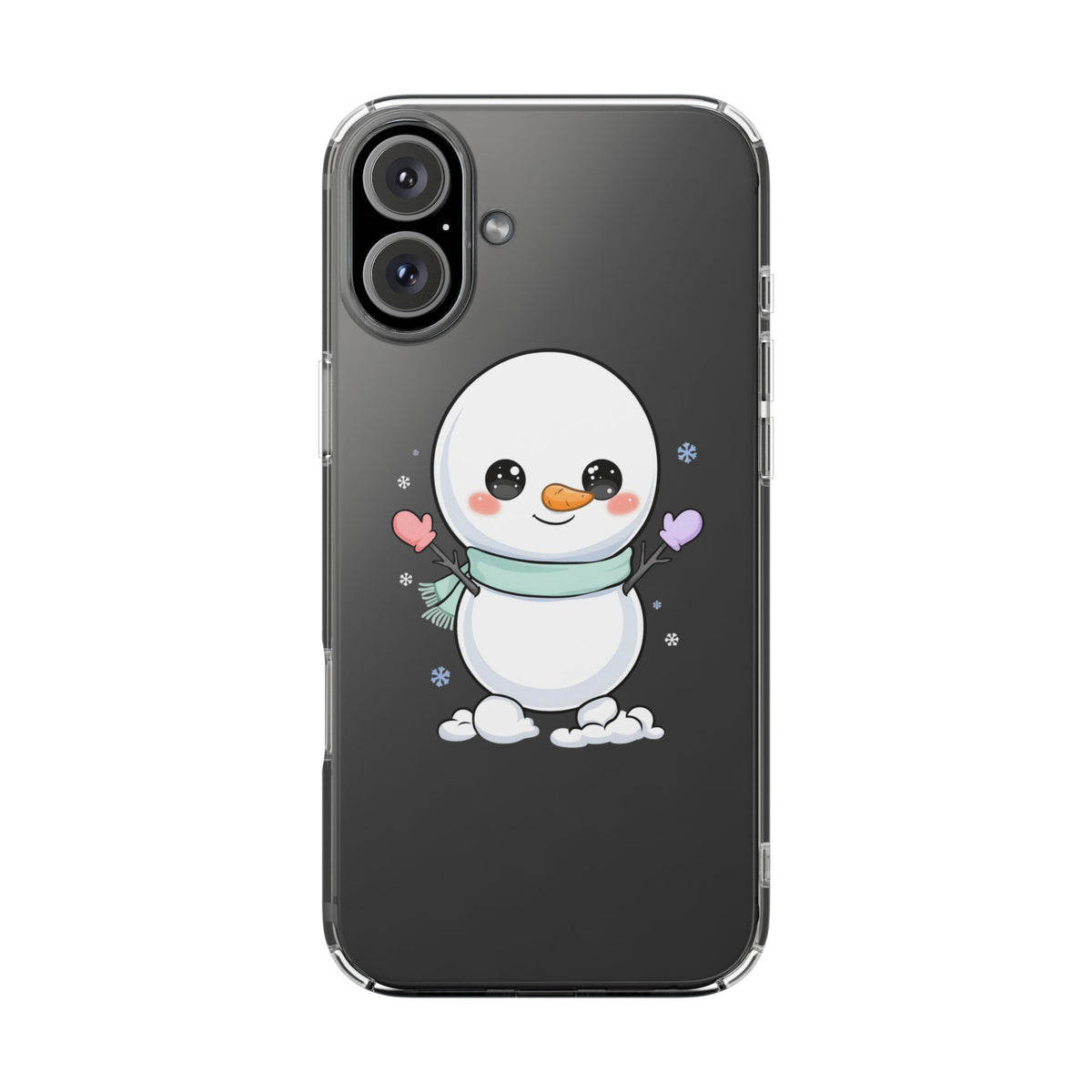 Kawaii Snowman Clear Impact-Resistant Case