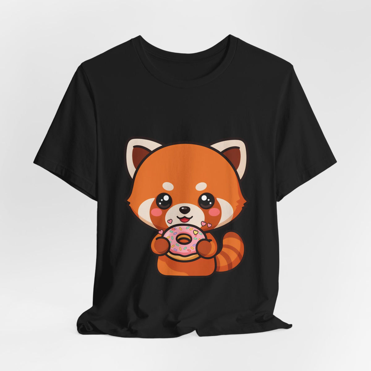 Red Panda Donut T-Shirt, Cute Kawaii Animal Tee