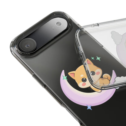 Kawaii Shiba Inu Phone Case – Crescent Moon Cutie