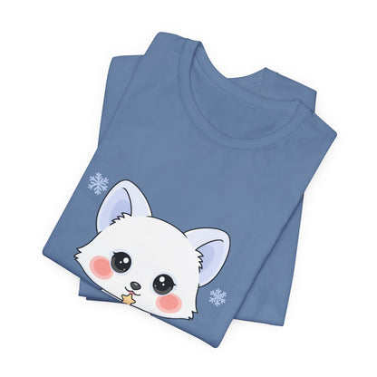 Kawaii Christmas Fox T-Shirt for Cozy Holiday Decorating