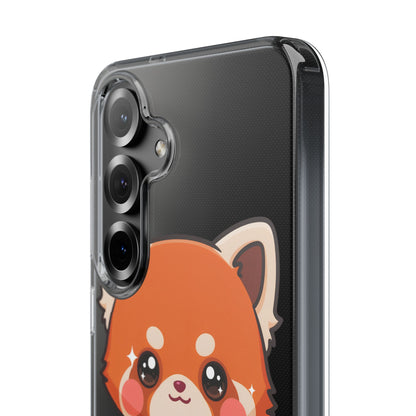 Red Panda Sushi Phone Case, Cute Kawaii Clear Case