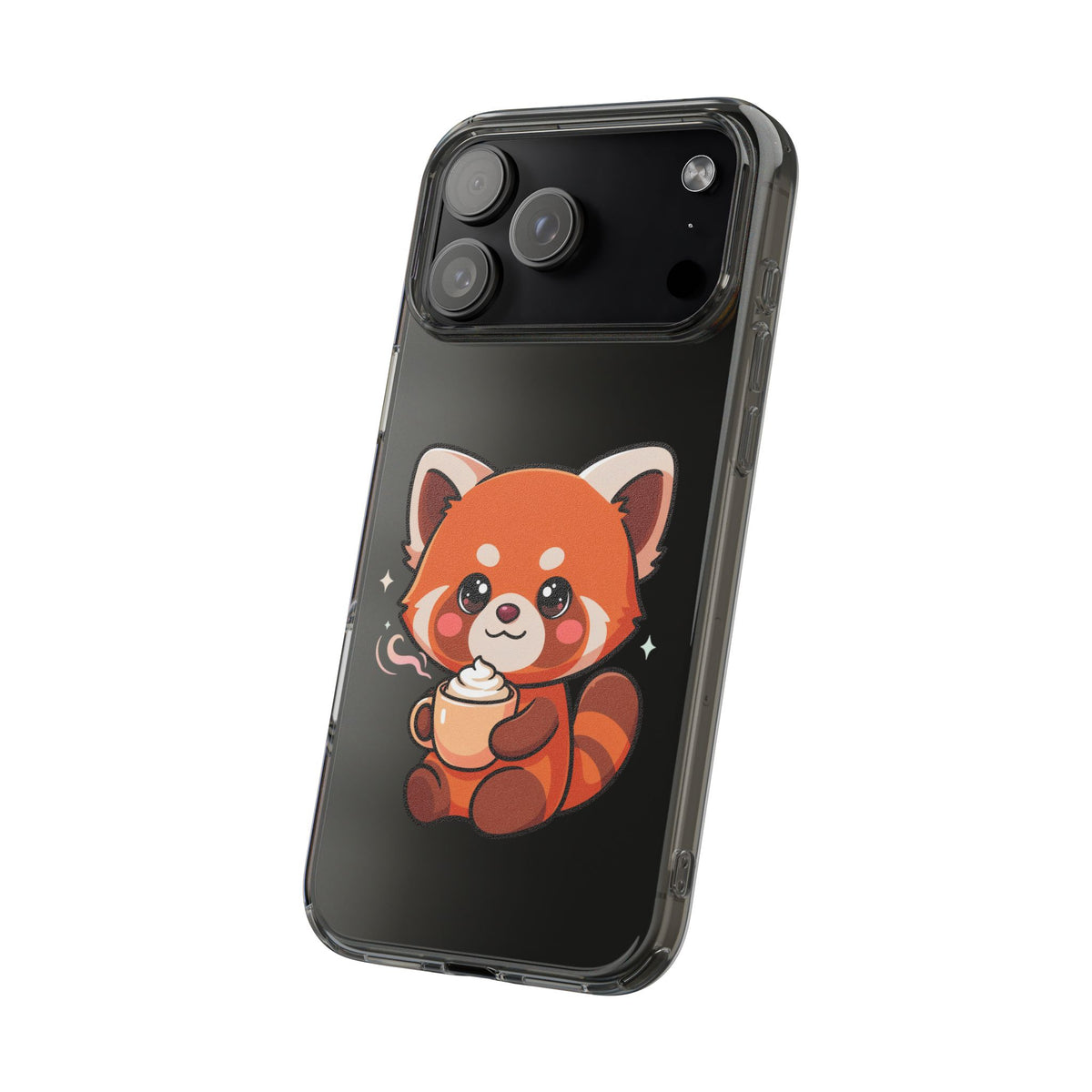 Kawaii Red Panda Phone Case with Latte